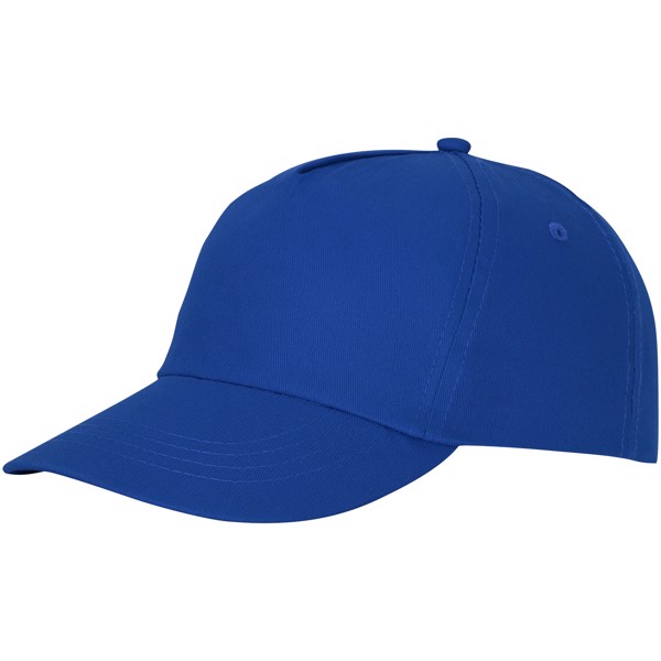 Boné de algodão 5 painéis com reforço e fecho aderente de 175 g/m² Feniks - Azul