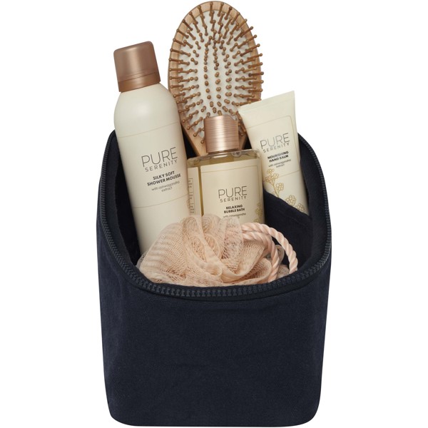 Organiseur de produits de toilette Trace 500 g/m² Aware™ recyclé - Marine