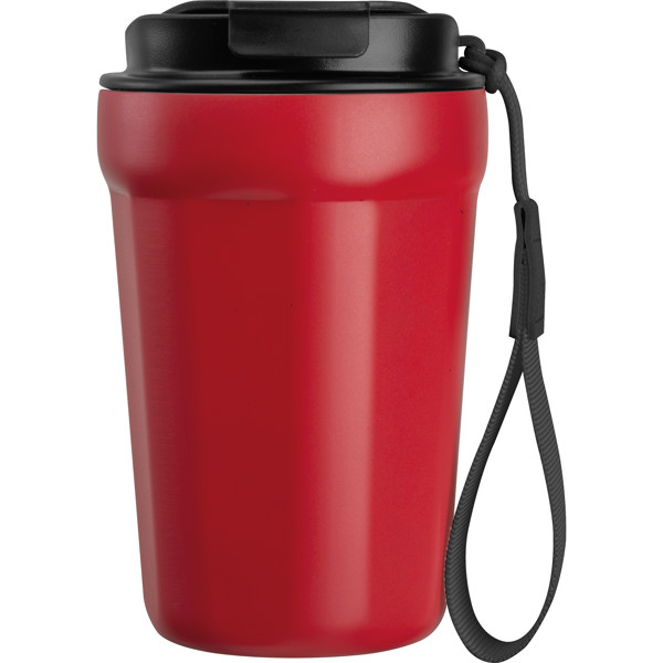 Stainless steel drinking cup, 350ml MARCELA - Red