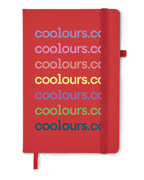 Carnet A5 ligné en PU recyclé Arpu - Rouge