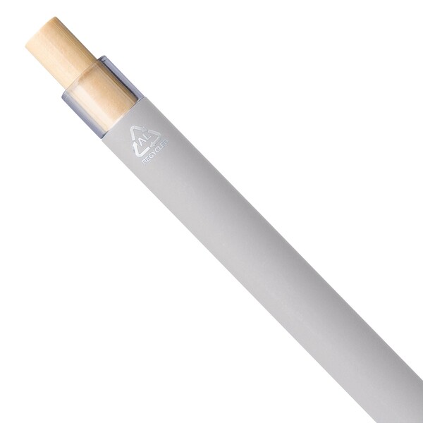 Recyklované hliníkové guľôčkové pero Kira - Biela / Modrá