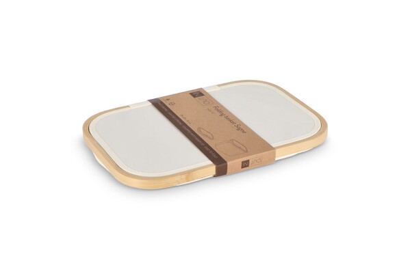 InSideOut folding basket with lid Sogne 38 x 26 x 25cm rPET - Ecru