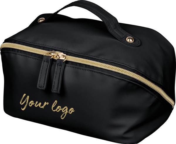Recycled PU toilet bag Alon - Black