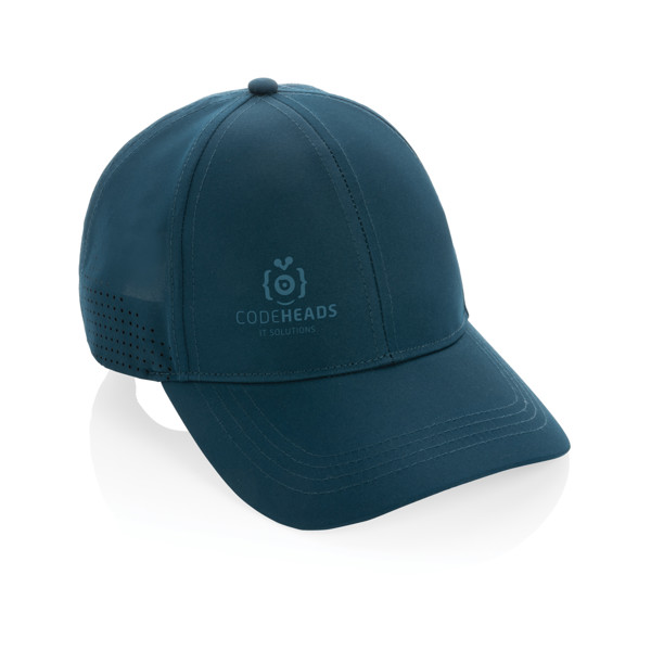 Casquette de sport 6 panneaux en rPET Impact AWARE™ - Bleu Marine