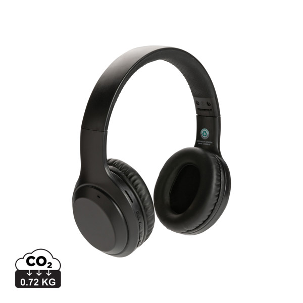 Casque audio en plastique recyclé RCS - Noir