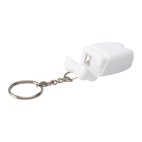 Toothy keychain with dental floss