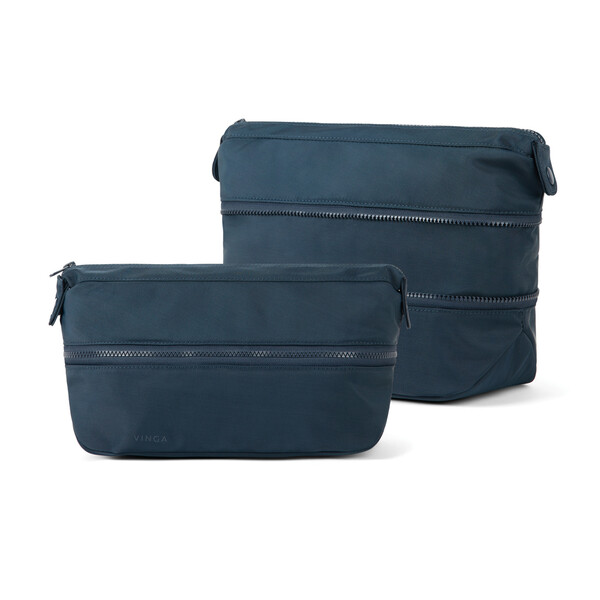 VINGA Trousse de toilette extensible Baltimore Neo RCS - Bleu Marine