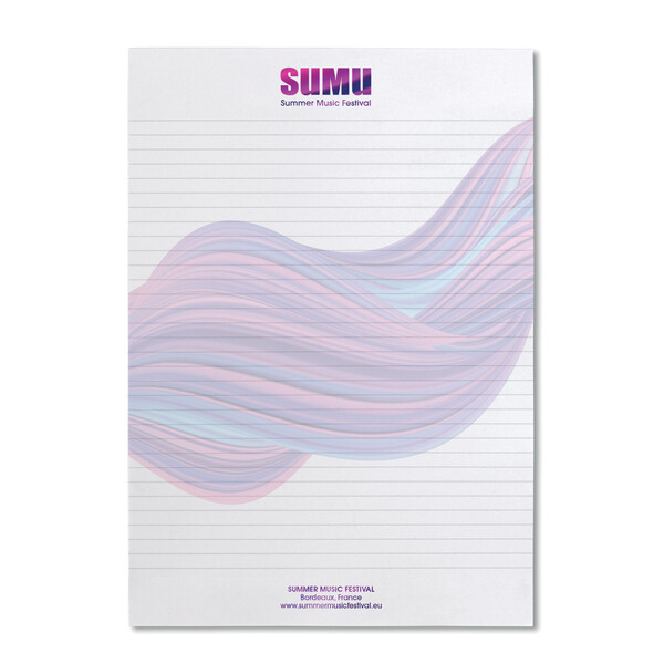A5 size writing pad (EU made) - Full colour