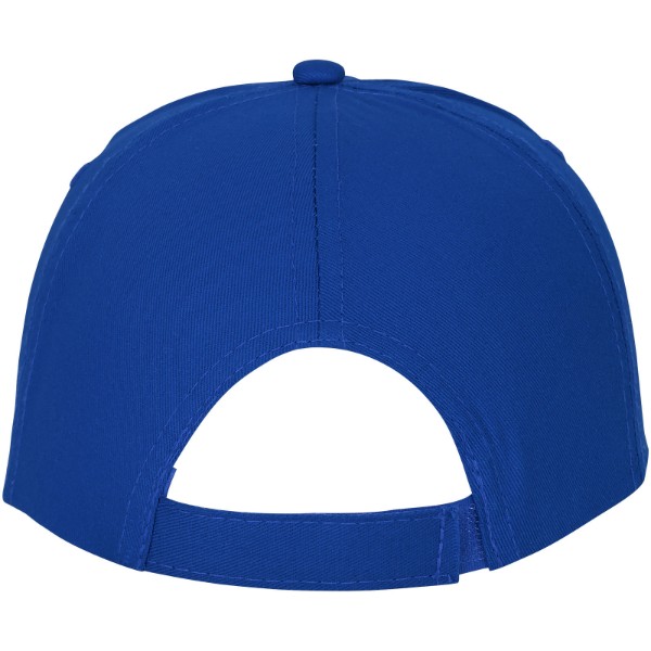 Boné de algodão 5 painéis com reforço e fecho aderente de 175 g/m² Feniks - Azul
