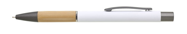 Bamboo / Metal Ballpoint Pen Dorio - White