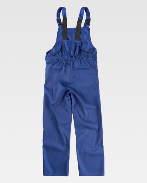 Jardineira de trabalho meia costas cobertas - Azul 