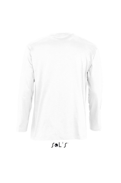 Sol's Monarch - Men's Round Collar Long Sleeve T-Shirt - White / 4XL
