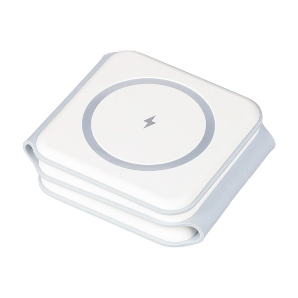 Chargeur sans fil Trigo | Recyclé | 3-en-1 - blanc