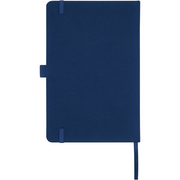 Caderno A5 de papel reciclado com capa RPET "Honua" - Azul marinho