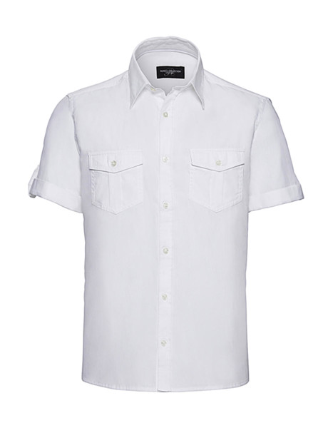 Men's Roll Sleeve Shirt - White / S