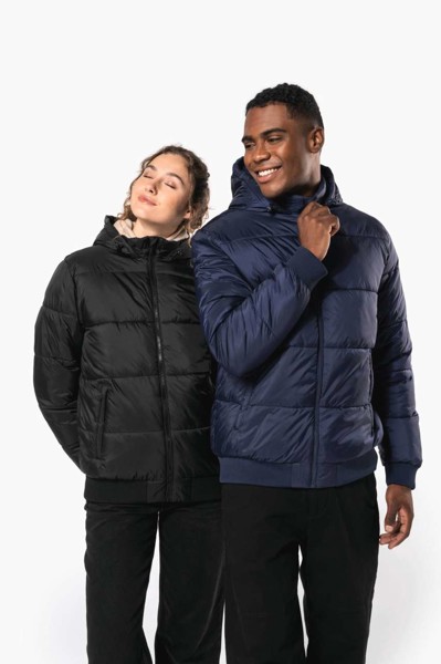 Unisex Recycled Ripstop Jacket With Hood - Black / 3XL