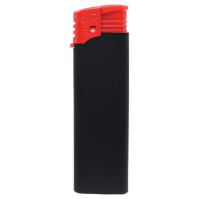 Electronic lighter, rubberized matte Atomic F2 Rubber, black/red