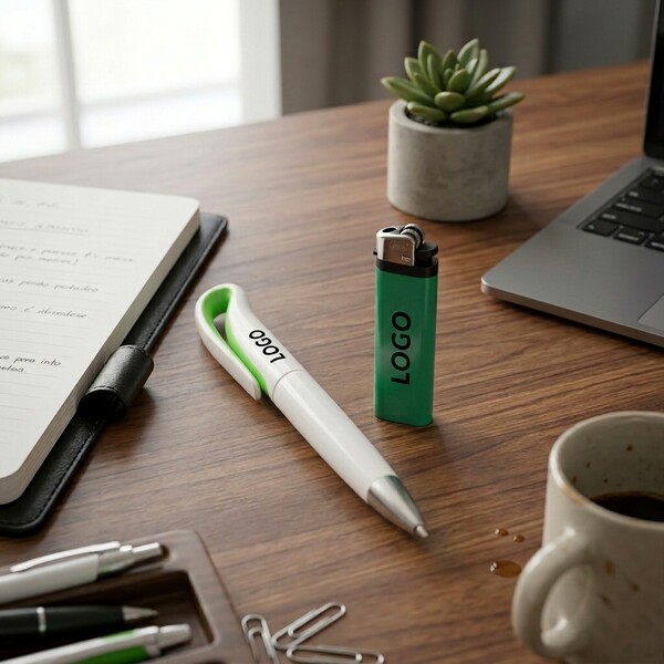 Pack promotionnel Stylo bille + Briquet + impression