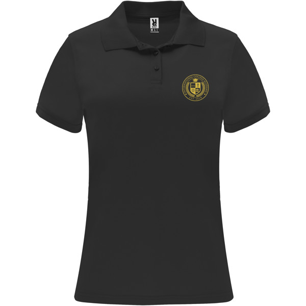 Polo sportiva a maniche corte da donna Monzha - Nero / roly-XL