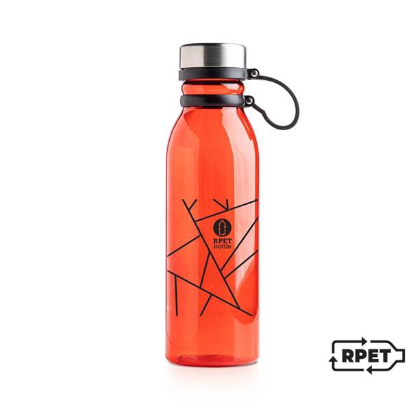 Garrafa Em Rpet 780Ml Com Tampa Em Aço Inoxidável E Pega - Preto