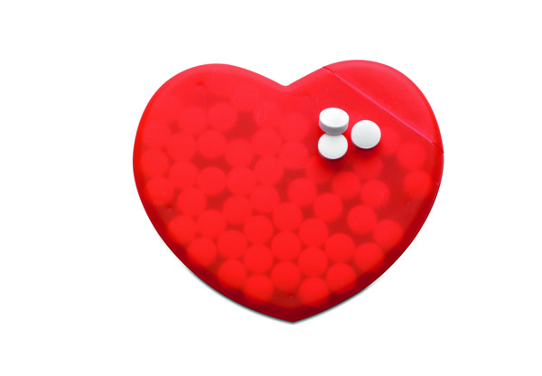 Heart shape peppermint box Coramint