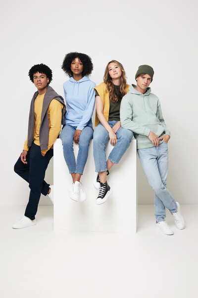 Mikina s kapucí Iqoniq Jasper z recykl. bavlny - Iceberg Green / XXL