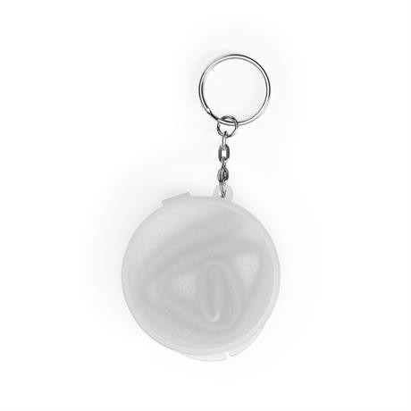 Finger Keyring Straw Case - White