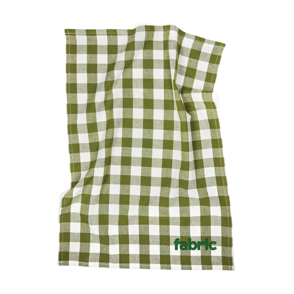 VINGA Clare linen blend kitchen towel - Green