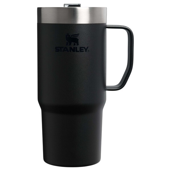 Caneca isolada Stanley Everyday Suburban 473 ml em aço inoxidável reciclado - Preto liso