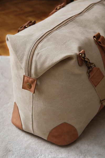 Duffle taška VINGA Bosler z RCS recykl. canvas - Béžová