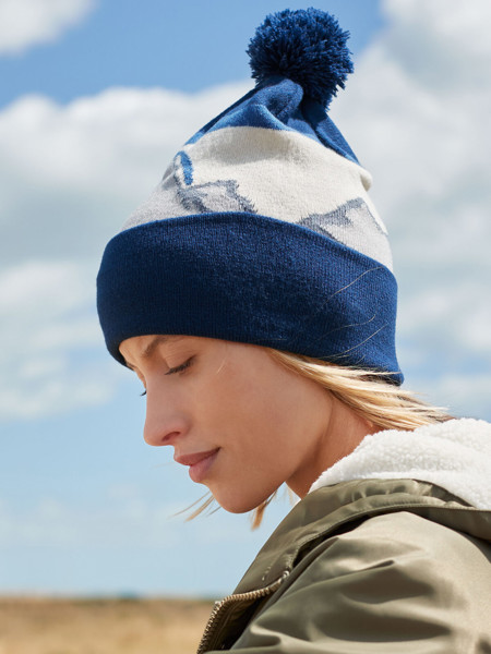 Mountain Peaks Pom Pom Beanie - Alpine Peaks