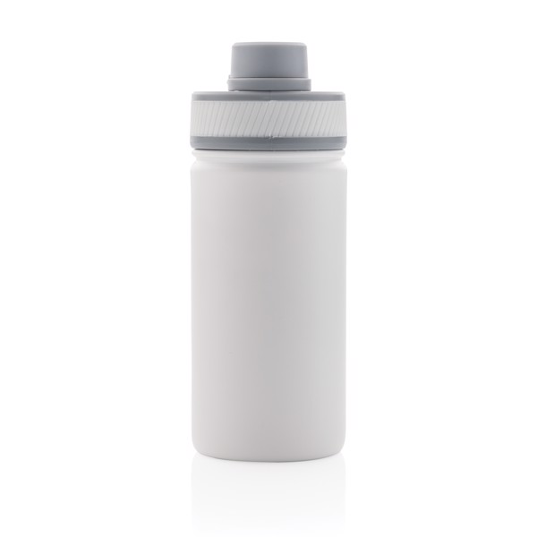 Vacuum stainless steel bottle with sports lid 550ml - White / Grey