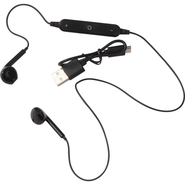 ISAAC Bluetooth fülhallgató műanyag tokban - Black