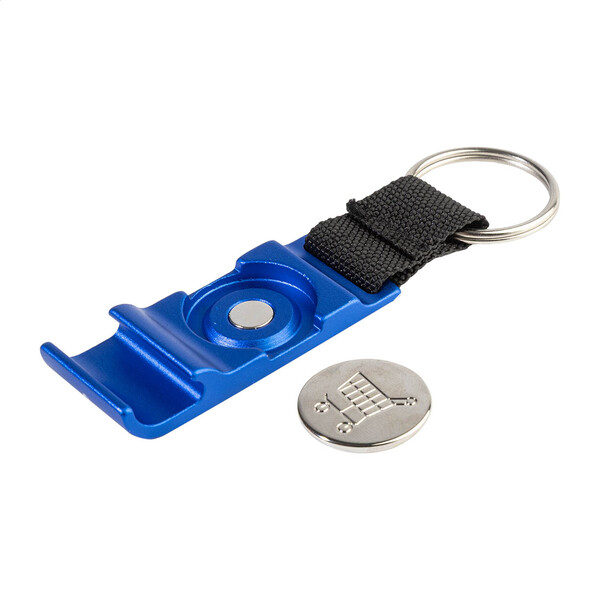 Bottle Opener Trolley Keyring OpenCart - Blue