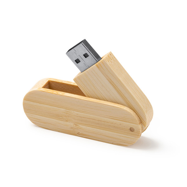 Personalized bamboo USB flash drive 16 GB in eco box
