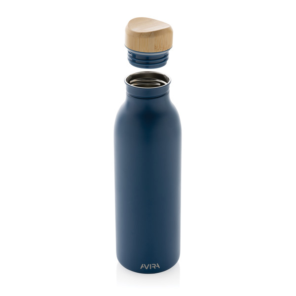 Bouteille d'eau 600ml en acier Avira Alcor RCS - Bleu Marine