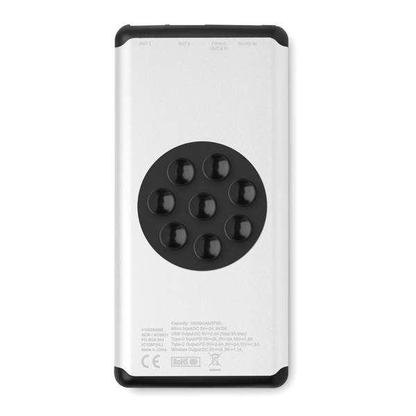 Wireless 10000 mAh Power bank Siur Power - Matt Silver