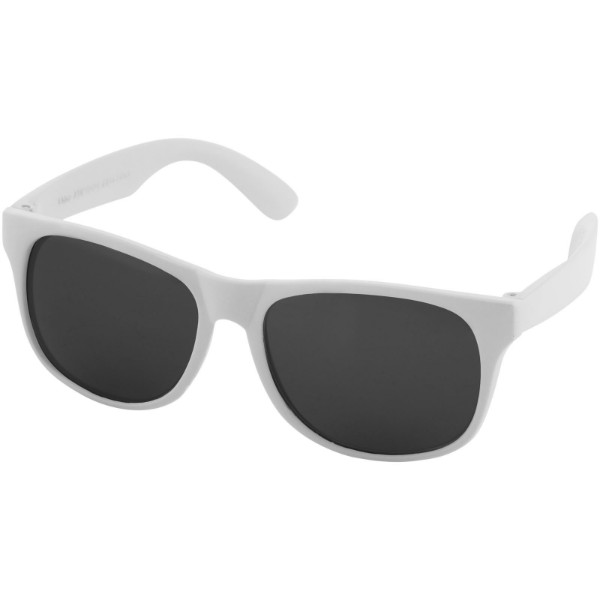Retro single coloured sunglasses - White