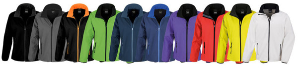 Printable Softshell Jacket - Vivid Green / Black / XL