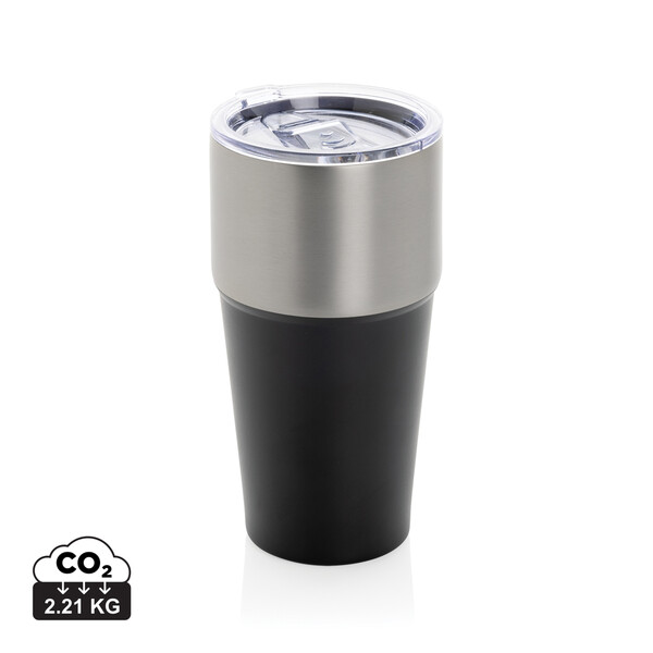 Termohrnček Fluid 500ml z RCS recyklovanej ocele - Čierna