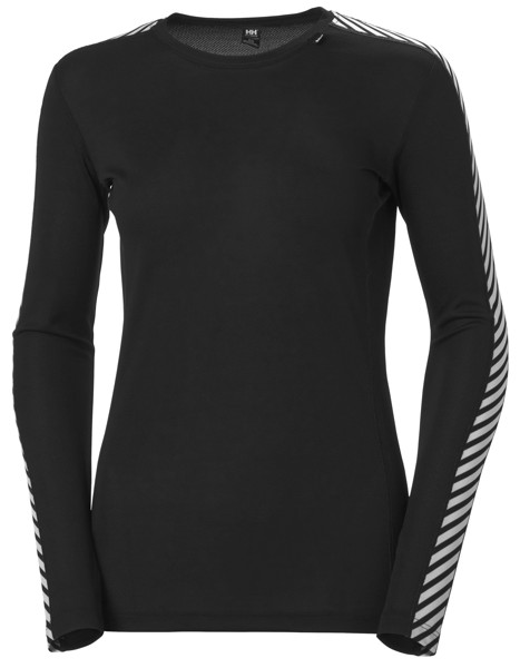 Helly Hansen Women's HH Lifa Crew - BLACK - L