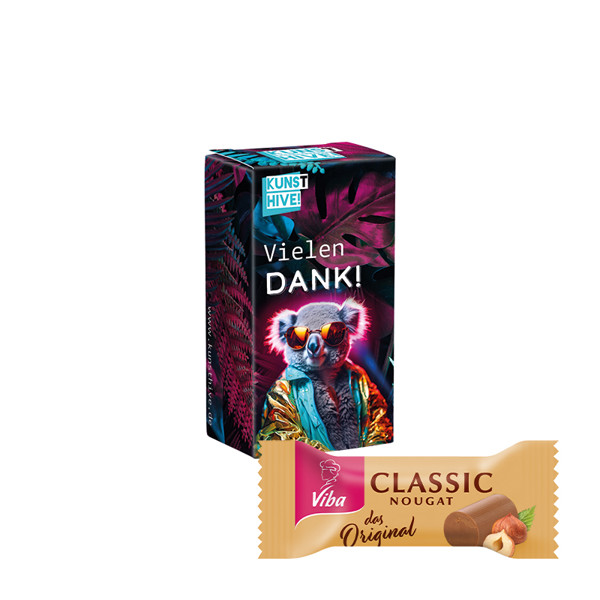 Advertising cuboid small, Viba nougat classic