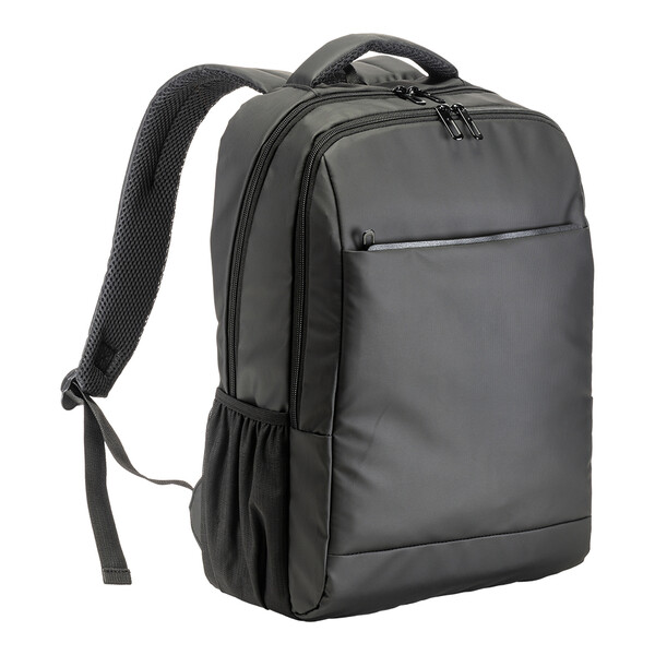 Laptop-Rucksack (15) Aus 600D Polyester Mit Wasserfester Pu-Beschichtung - Schwarz