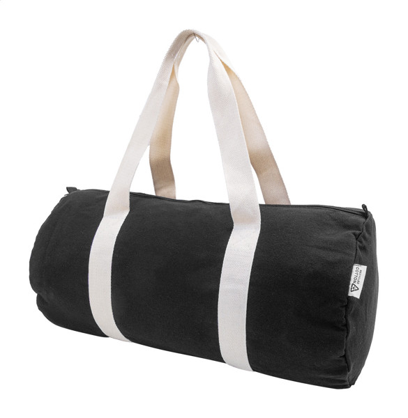 Recycled Canvas Sports Bag Rekan Duff - Black
