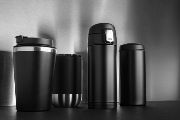 RCS Recycled stainless steel easy lock vacuum mug - Black