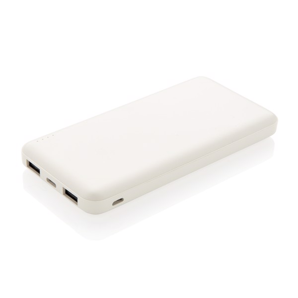 High Density 10.000 mAh Pocket Powerbank - White