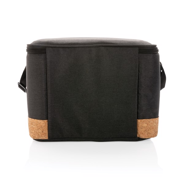 Impact AWARE™ XL RPET two tone cooler bag with cork detail - Black