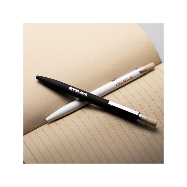 BAAM - BND184 - Stylo à bille en aluminium recyclé, bambou FSC® et ABS recyclé