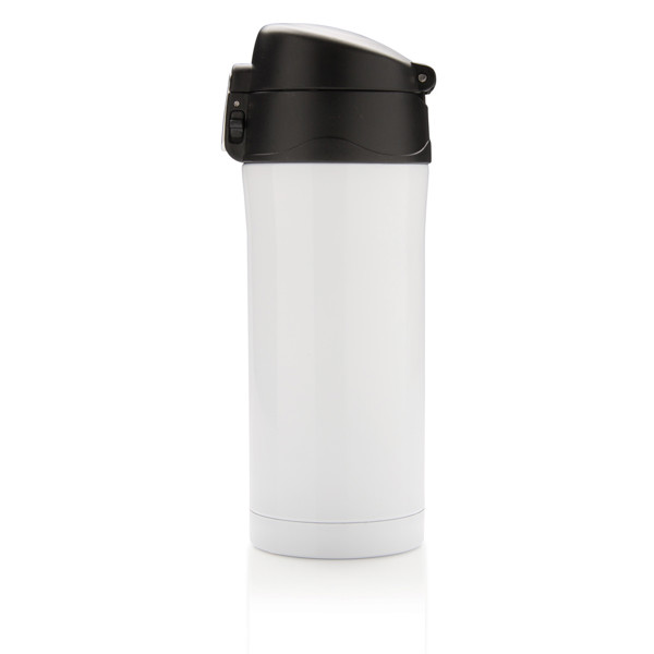 RCS Recycled stainless steel easy lock vacuum mug - White