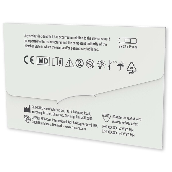 4-pieces blister plasters with full colour printed paper envelope